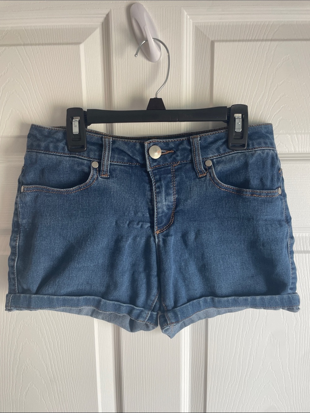 Blue Stretchy Denim Jean Shorts Women’s size 6 - Picture 5 of 5
